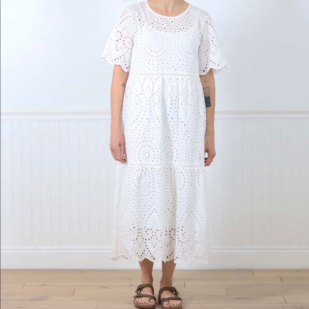 White eyelet dress